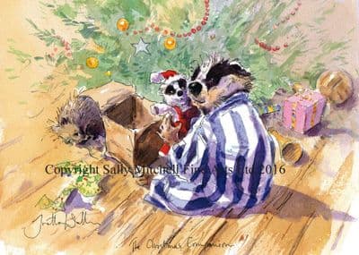 Badger Funny Christmas Cards 'Christmas Companions' by Jonathan Walker C361X