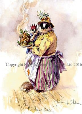 Badger Funny Christmas Cards 'Ma's Famous Pudding' by Jonathan Walker C339X