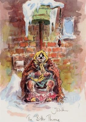 Badger Funny Christmas Cards 'The Bitter Throne' by Jonathan Walker C450X