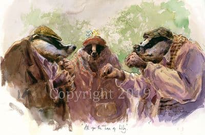 Badger Humorous Limited Edition Print 'All For The Love of Lily' by Jonathan Walker