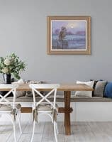 Barn Owl Painting 'Evenfall' by John Trickett