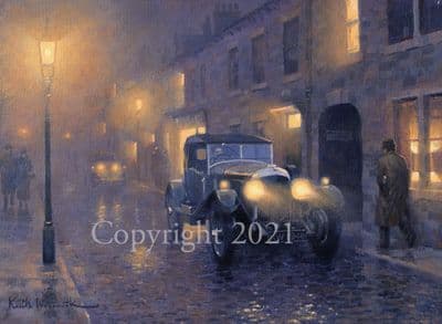 Bentley 4.5lt Sports Limited Edition Print 'Bentley Street' by Keith Woodcock