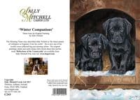 Black Labrador Pups Christmas Cards 'Just Looking' by John Trickett C243X