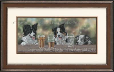 Border Collie Original Painting 'Ready, Willing and Unable' by Paul Doyle