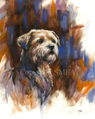 Border Terrier Limited Edition Print 'Border Terrier' by Paul Doyle