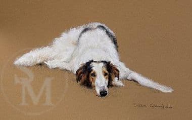 Borzoi Limited Edition Print 'From Russia With Love' by Debbie Gillingham