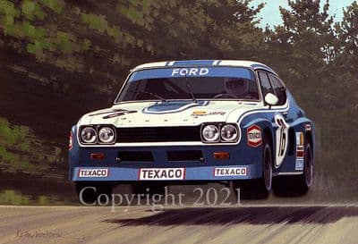 Capri Limited Edition Print 'Capri Nurburgring 1973' by Keith Woodcock