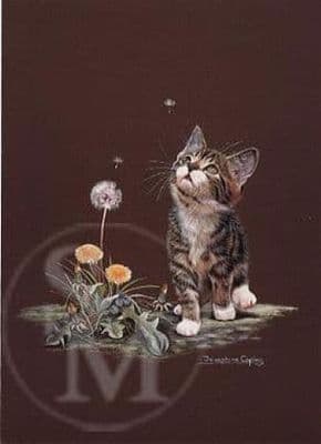 Cat Blank Card 'Wishes' by Josephine Copley B105