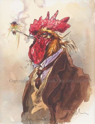 Chicken Humorous Limited Edition Print 'Harry Hardboiled' by Jonathan Walker