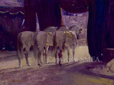 Circus Horse Limited Edition Print 'Waiting in the Wings' Susie Whitcombe  by