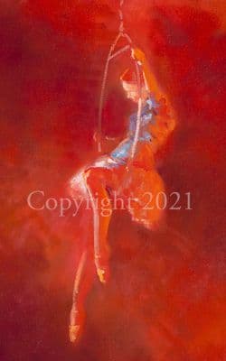 Circus Performer Print 'Trapeze' by Malcolm Coward