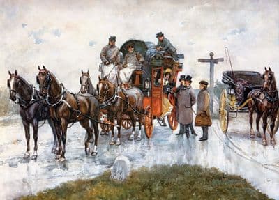 Coaching Christmas Cards 'Mr Pecksniffs Return From London C726x