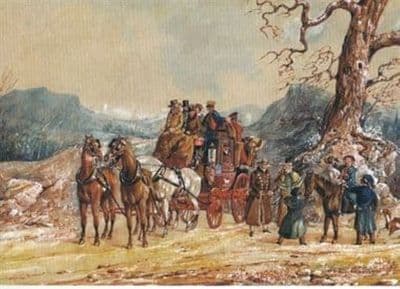 Coaching Scene Pack of 10 Christmas Cards 'The High Flyer ' by CB Woodhouse MUS3X