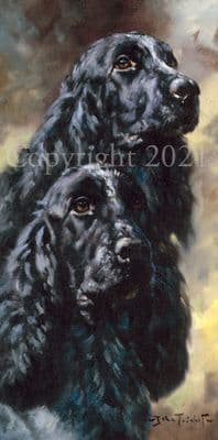 Cocker Spaniel Limited Edition Print 'Black Beauties' by John Trickett
