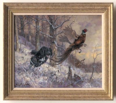 Cocks Away' Original Cocker Spaniel Painting by John Trickett