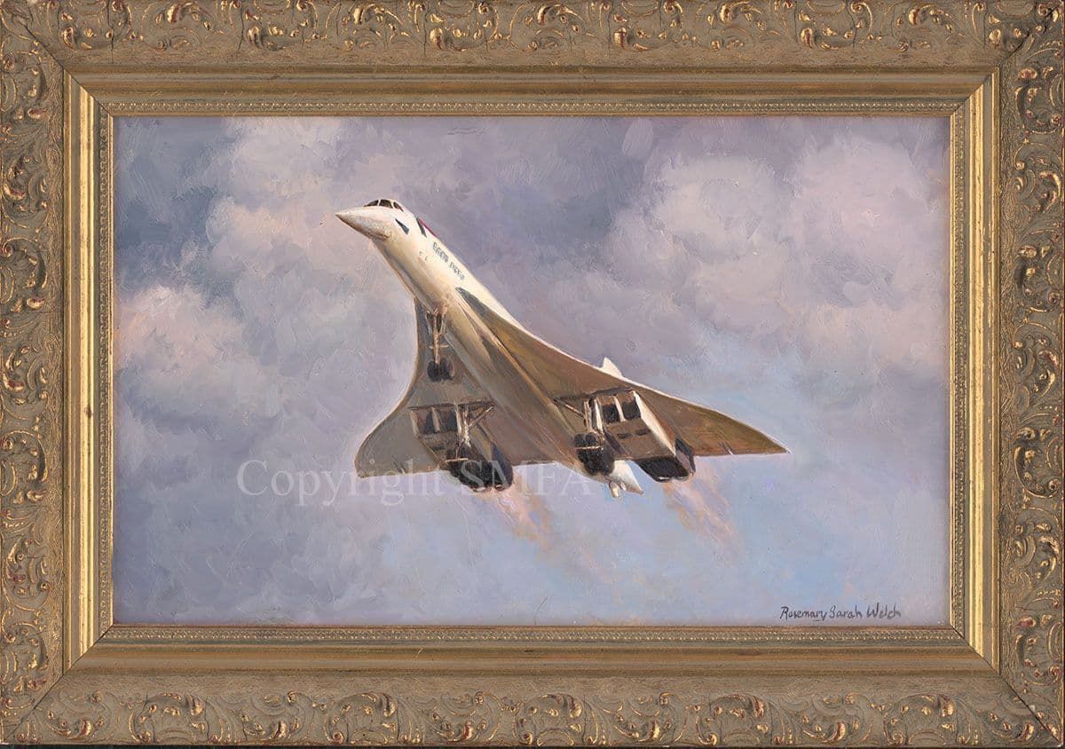 Concord Original Oil Painting of this Iconic Aircraft by Rosemary