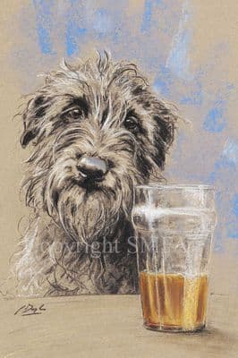 Deerhound Limited Edition Print 'Time at the Bar' by Paul Doyle