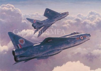 Electric Lightning F1 Aviation Blank Greetings Card 'Supersonic Legend' by Keith Woodcock C317
