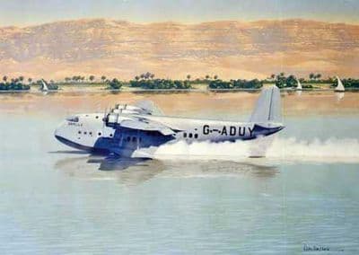 Empire Class Flying Boat Limited Edition Print ' Short C Class'   by Keith Woodcock
