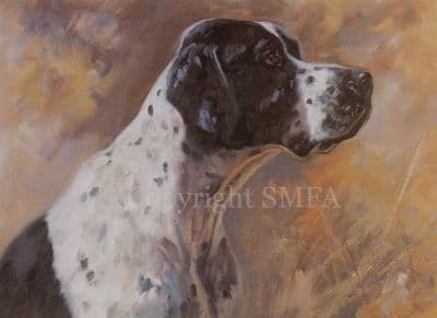 English Pointer Blank Greetings Card 'The English Pointer' by Mick Cawston C7