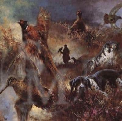 English Pointer Shooting Composite Card 'Scottish Dream' by Mick Cawston CS13