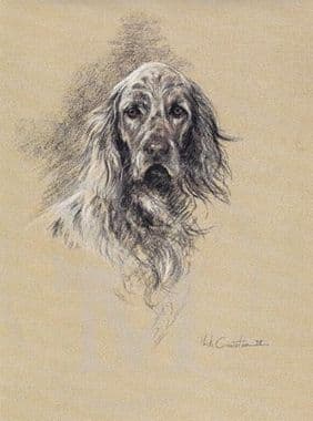 English Setter Limited Edition Print 'Elegance' by Mick Cawston