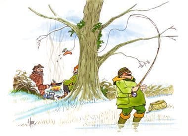 Fishing Funny Christmas Card 'A Nice Take' by Christopher Hope C396X