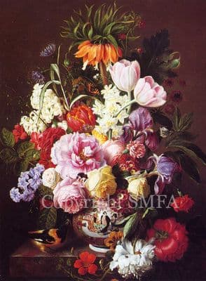 Flower Blank Greetings Card 'Still Life' by Alexandro van Antro B170