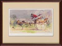 Fox Chicken Humorous Limited Edition Edition Print 'Hell for Leather' by Jonathan Walker