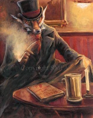 Fox Dressed up Limited Edition Canvas Print 'Great Expectations' by Mick Cawston