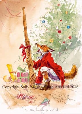 Fox Funny Shooting Christmas Cards 'He Can Hardly Believe It' by Jonathan Walker C386X