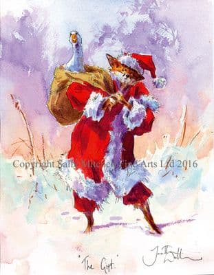 Fox Humorous Christmas Cards 'The Gift' by Jonathan Walker C309X