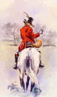 Fox Humorous Hunting Limited Edition Print 'Fortified Fox' by Jonathan Walker