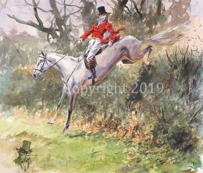 Fox Humorous Hunting Limited Edition Print 'The Swankey Sort' by Jonathan Walker