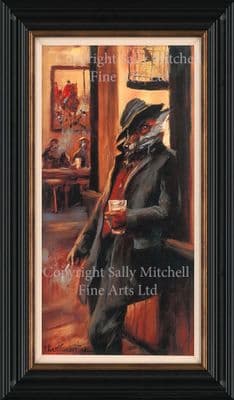 Fox Humorous Limited Edition Canvas Print 'Propping up the Bar' by Mick Cawston