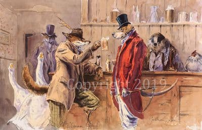 Fox Humorous Limited Edition Print 'Common Ground' by Jonathan Walker
