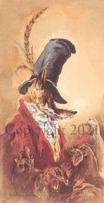 Fox Humorous Limited Edition Print 'Fowl Thoughts' by Jonathan Walker