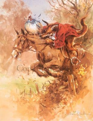 Fox Humorous Limited Edition Print 'Harriet's Precarious Roost' by Jonathan Walker