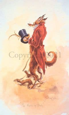 Fox Humorous Limited Edition Print 'Master of Stoats' by Jonathan Walker