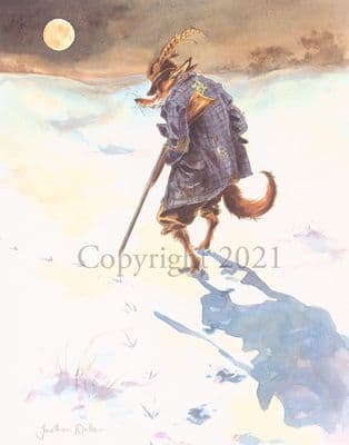 Fox Humorous Limited Edition Print 'Mr Moonlight' by Jonathan Walker