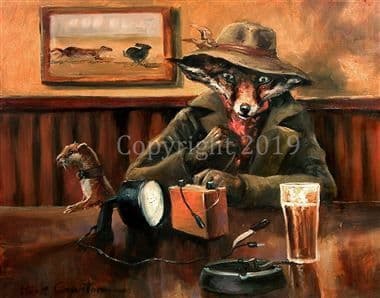 Fox Humorous Limited Edition Print  'Preparation' by Mick Cawston