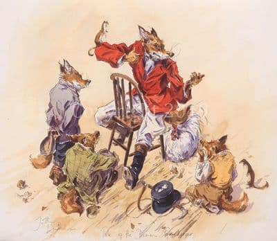 Fox Humorous Limited Edition Print 'Tale of the Demon Gamekeeper' by Jonathan Walker