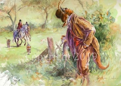 Fox Humorous Limited Edition Print 'The Game Begins' by Jonathan Walker