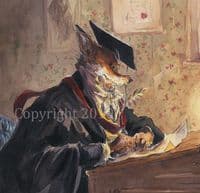 Fox Humorous Limited Edition Print 'The Last Dissertation' by Jonathan Walker