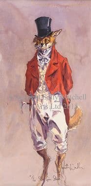 Fox Humorous Limited Edition Print 'The Sloe Gin Stare' by Jonathan Walker