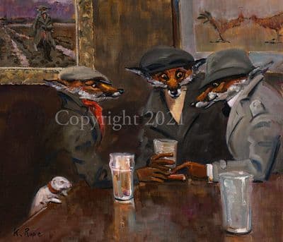 Fox Humorous Limited Edition Print 'The Working Men's Club' by Kevin Rape