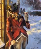 Fox Humorous Open Edition Print 'Here's To You Sir' by Mick Cawston