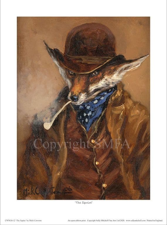 Fox Humourous Open Edition Print 'The Squire' by Mick Cawston