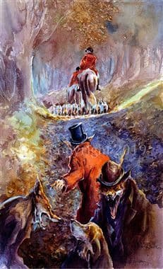Fox Hunting Humorous Limited Edition Print 'For Ransom' by Jonathan Walker
