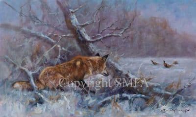 Fox Limited Edition Canvas Print 'Danger Lurking' by John Trickett